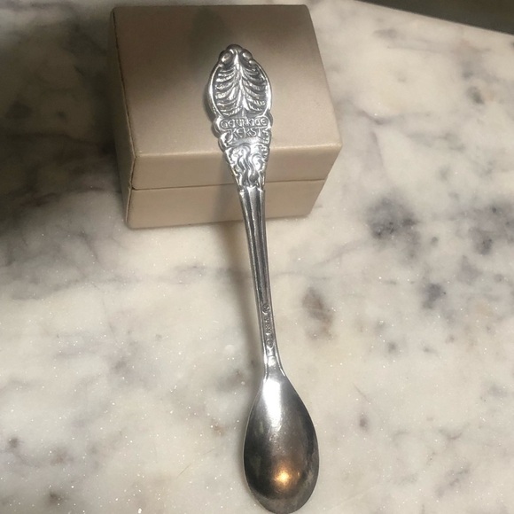 vtg Dutch Silver plate Christmas Tree Bell Souvenir Spoon Vrede Op Aarde 4.6” - Picture 3 of 5